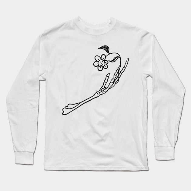 Skeleton flower Long Sleeve T-Shirt by Uglyblacksheep